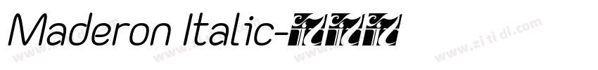 Maderon Italic字体转换